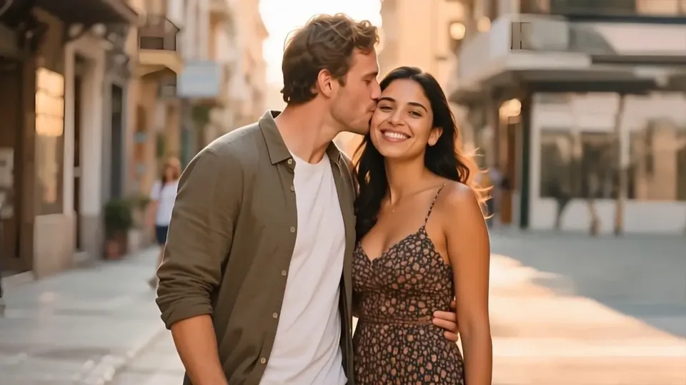 Un beso en la mejilla